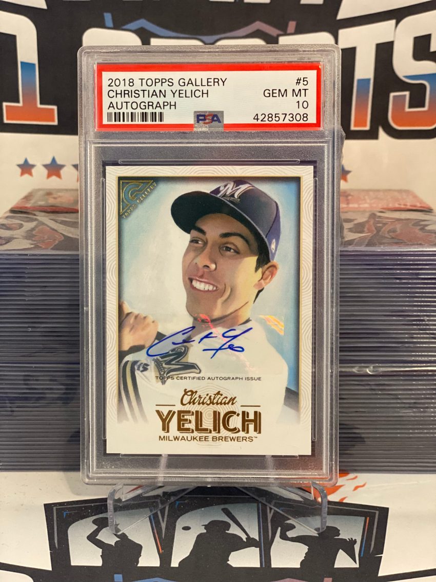 2018 Topps Gallery (Auto) Christian Yelich - PSA 10